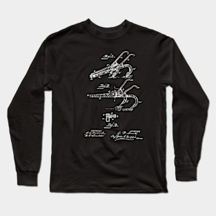 Plow Vintage Patent Hand Drawing Long Sleeve T-Shirt